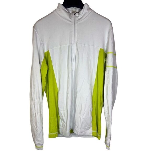 Lululemon Mens Athletic Jacket Lime Green White Size‎ Medium Active Outdoorwear - Picture 1 of 7
